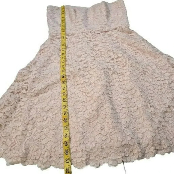 David's Bridal Pink Dress Strapless Short Lace  Womens Size 10 - Picture 9 of 13